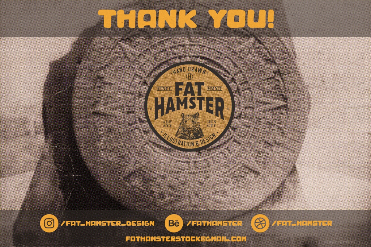 ORO de MAYA sans serif display font, a Sans Serif Font by Fat Hamster (Photo 7 of 7)