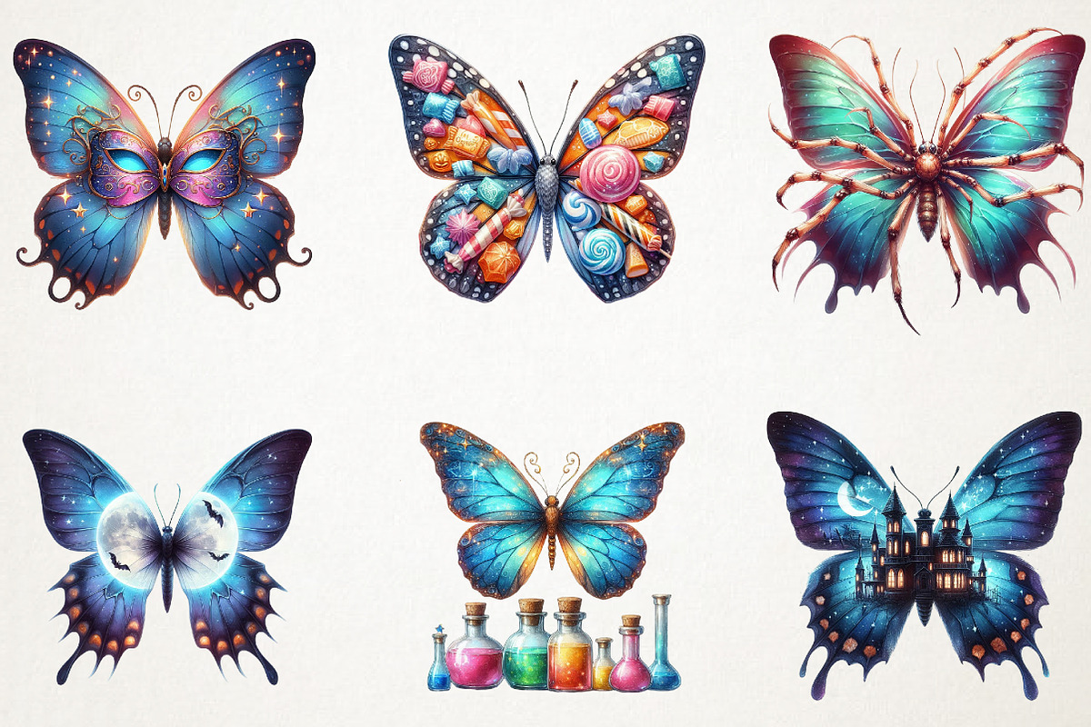 Halloween Butterfly Sublimation, an Illustration by RobertsArt (Photo 3 of 7)