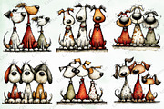Whimsical Christmas Dogs Clipart, an Illustration by Creative Art (Thumbnail 8 of 11)