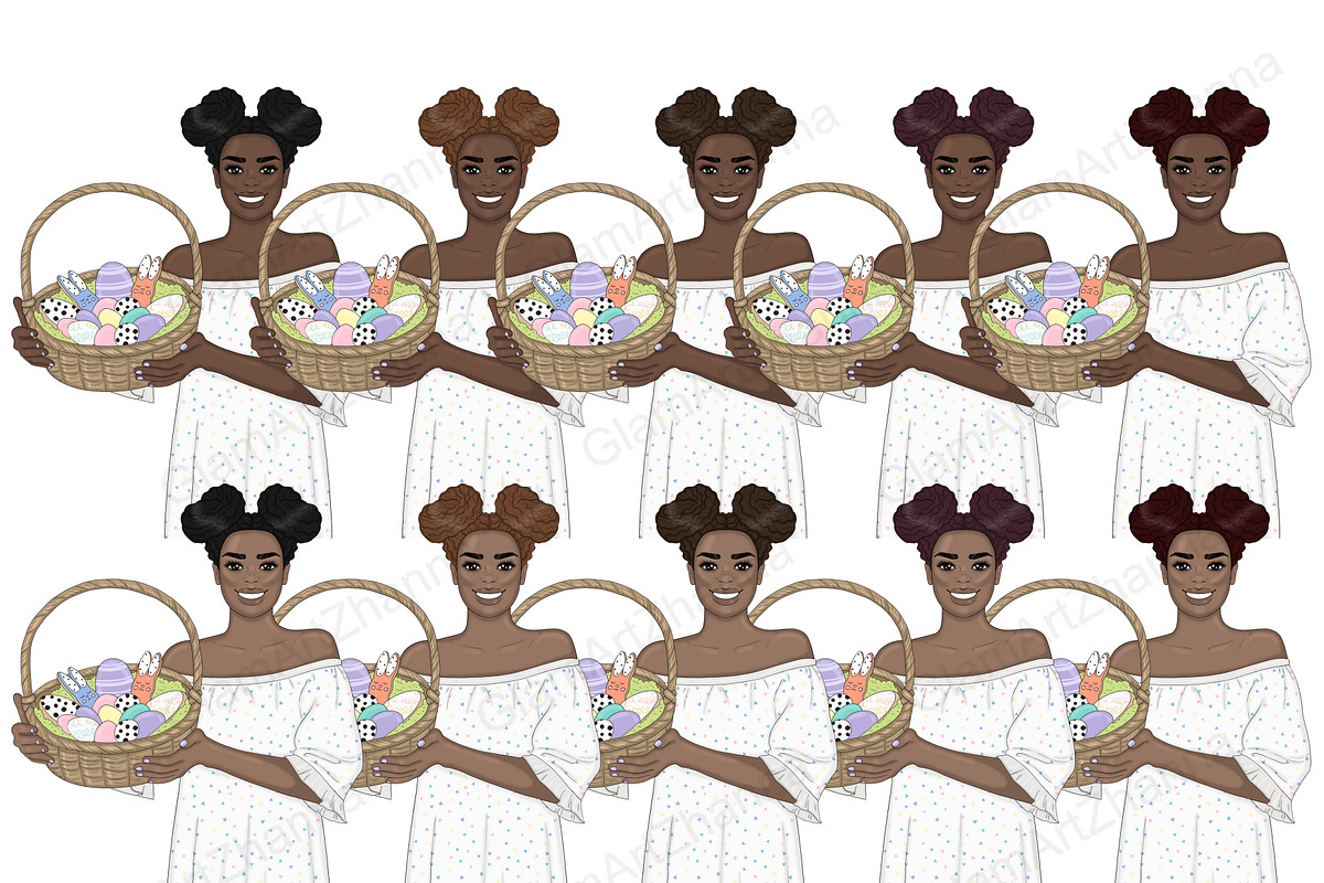 Easter Bright Girls PNG Clipart, a Person Illustration by GlamArtZhanna (Photo 4 of 5)
