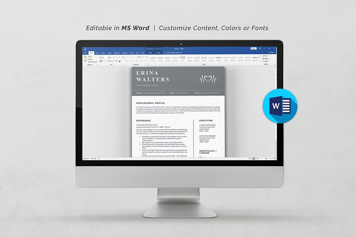 Nurse Resume, a Resume Template by DesignDevisers (Photo 8 of 10)