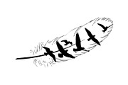 Boho Feather Silhouette Vector, an Object Graphic by jahid234 (Thumbnail 10 of 51)