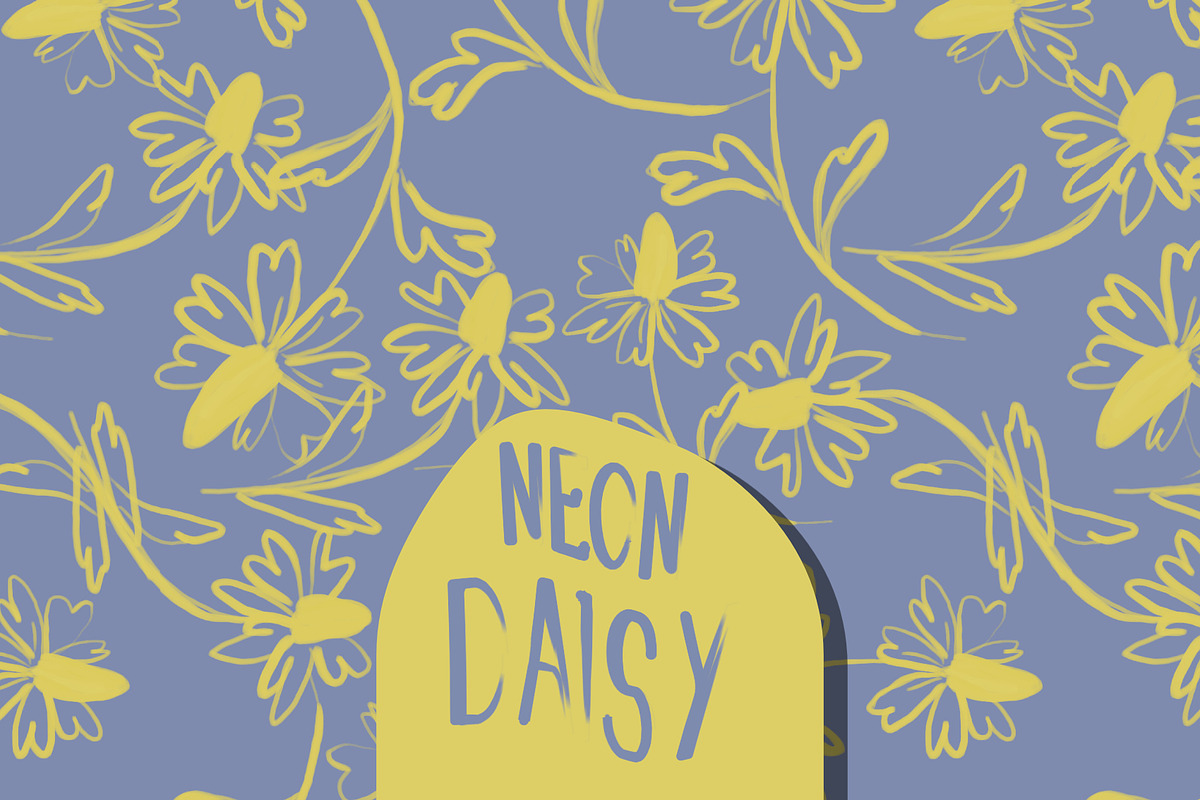 Neon wild daisy flowers pattern, a Pattern Graphic by Cotton Melon pattern Shop (Photo 1 of 5)