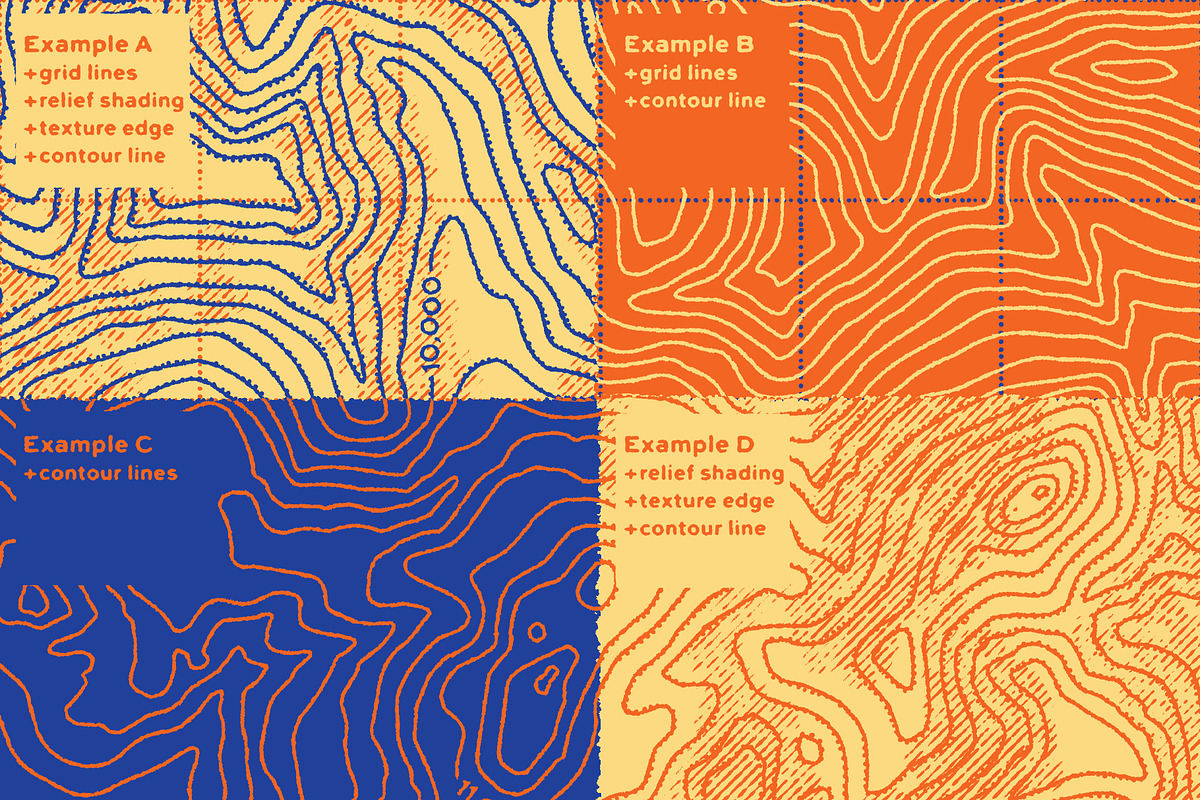 Topographic Map Pattern (Vector)