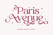 Paris Avenue - Modern Display Serif, a Serif Font by Prioritype Co (Thumbnail 1 of 9)