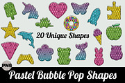 Pastel Bubble Pop Shapes PNG Set, an Object Graphic by AlexandHer Digital Art (Thumbnail 1 of 5)