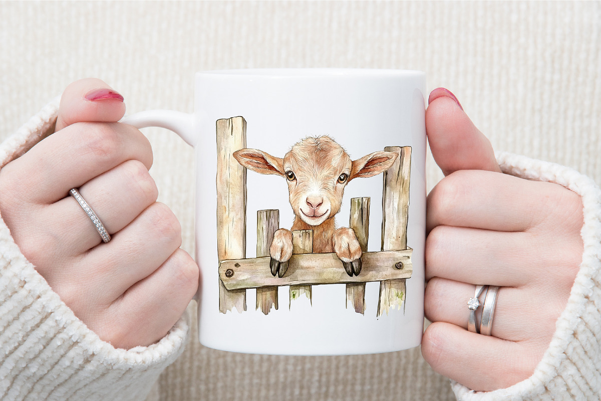 Cute Goat Clipart Baby Goat Png, an Illustration by Sublimation Artist (Photo 5 of 6)