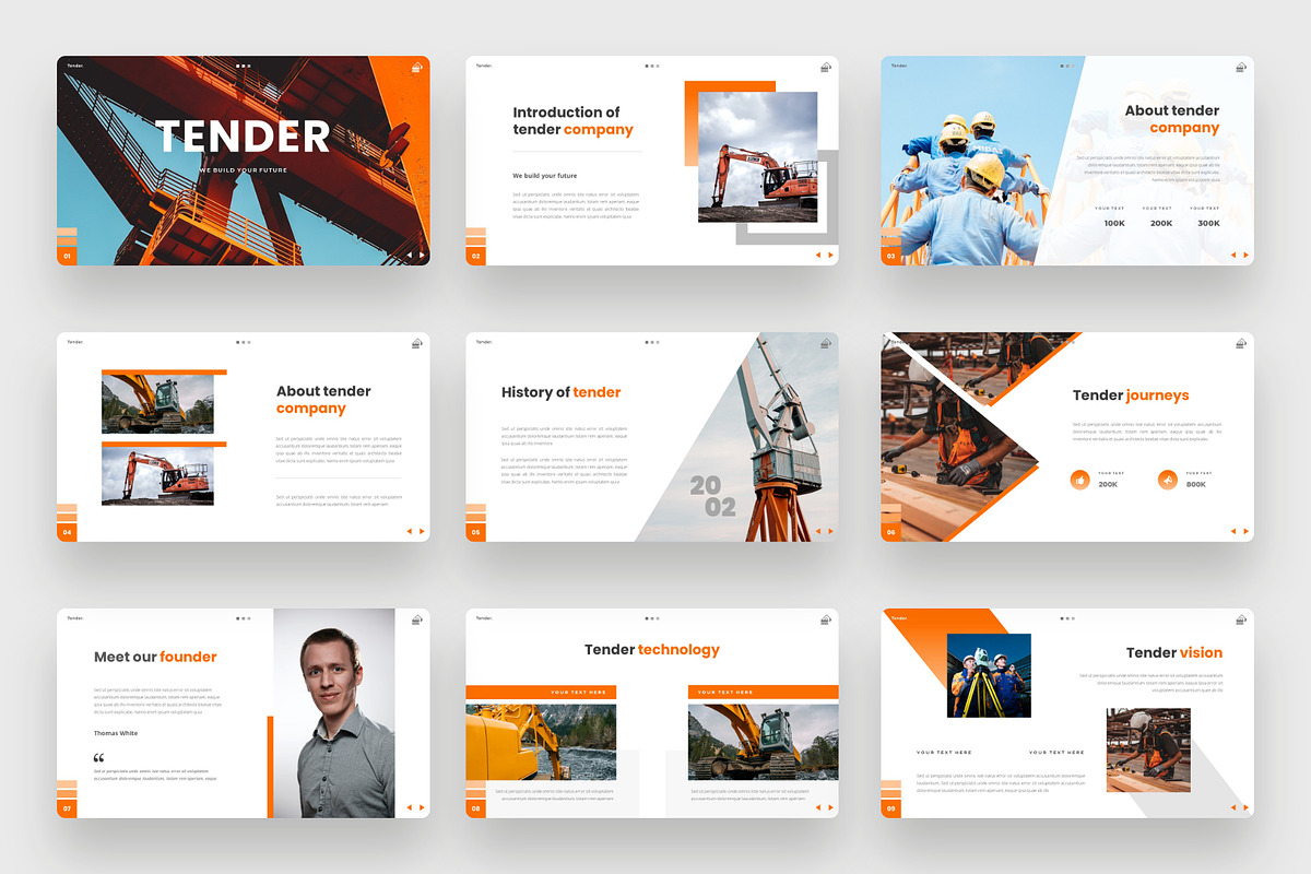 Construction Industry Google Slides, a Presentation Template by BeadyLab (Photo 2 of 6)