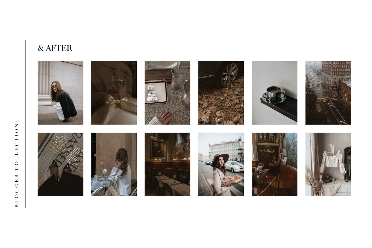 5 Moody Blogger Lightroom Presets, a Preset Add-On by TheWayfarerShoppe (Photo 4 of 17)