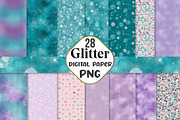 Pastel Ombre Glitter Star Digital, an Illustration by CraftArtStudio (Thumbnail 1 of 3)