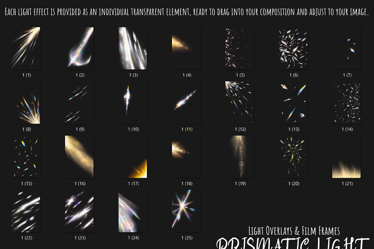 Prism Light Overlays & Film Frames, a Texture Graphic by DreamoraArt (Photo 7 of 13)