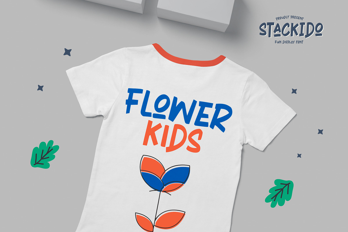 Stackido – Fun Display Font, a Sans Serif Font by Almarkhatype (Photo 3 of 8)