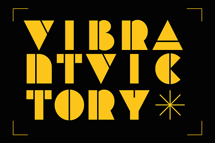 Vibrant Victory - Geometric Typeface, a Sans Serif Font by HipFonts