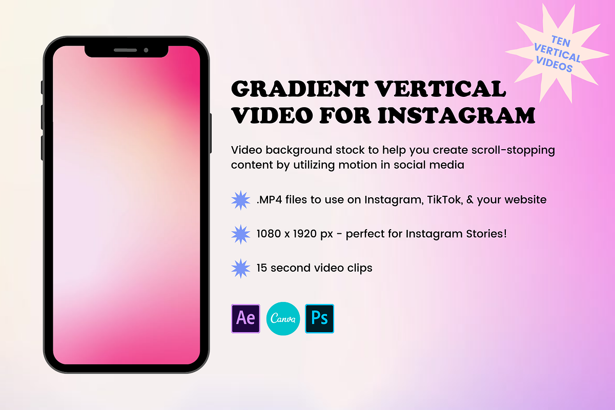 Gradient Animated Social Video, a Social Media Template by Content Factory (Photo 1 of 5)