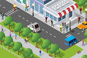 People walking around the city, a Person Illustration by AlexZeL (Thumbnail 3 of 7)