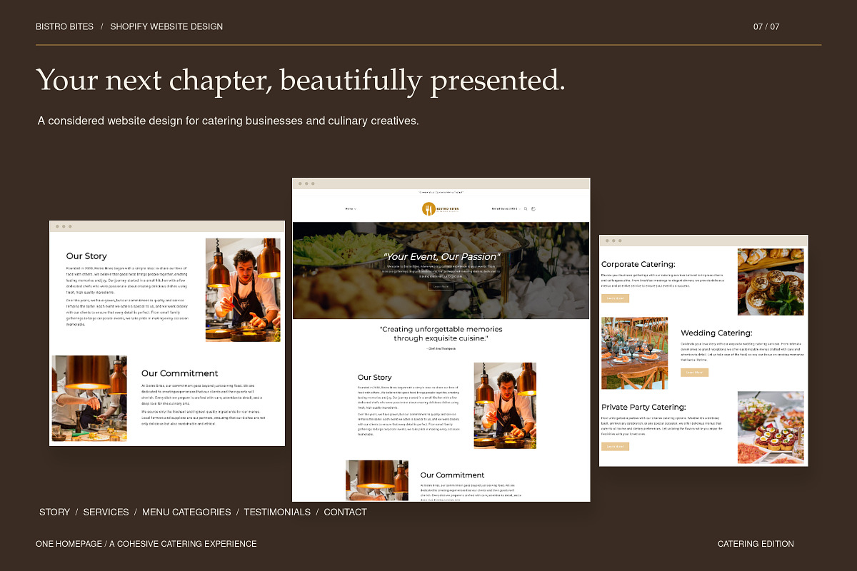 Shopify Theme for Caterings, a Shopify Template by Layl Atelier (Photo 7 of 8)