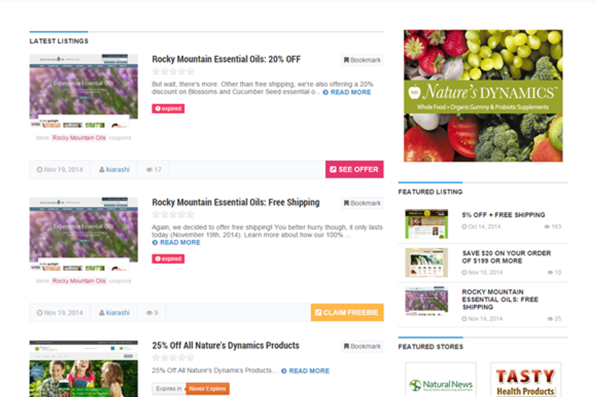 Premiumpress CouponPress Child Theme, a WordPress Template by Theme :: Kiwi (Photo 4 of 5)