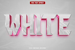 White 3D editable text effect, a Layer Style Add-On by Hello Muh