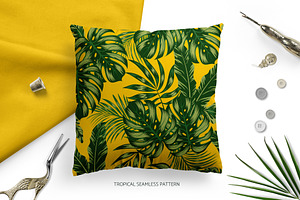 Tropical Seamless Patterns & Leaves