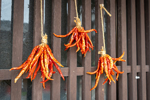 Drying chili peppers in Magome village on the Nakasendo trail, a Nature Photo by GoodGoods