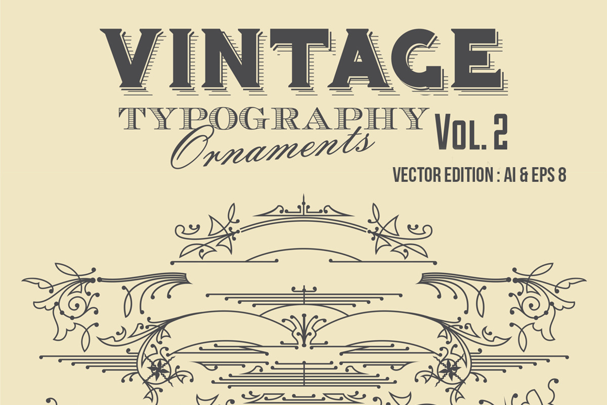 Vintage Typography Ornaments v2, an Object Graphic by G7 (Photo 5 of 5)