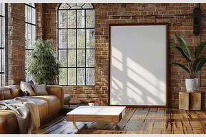 Frame Mockup in a Office Room, an Architecture Photo by GFXCity