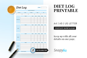 Diet Planner, Food Log, Diet Tracker