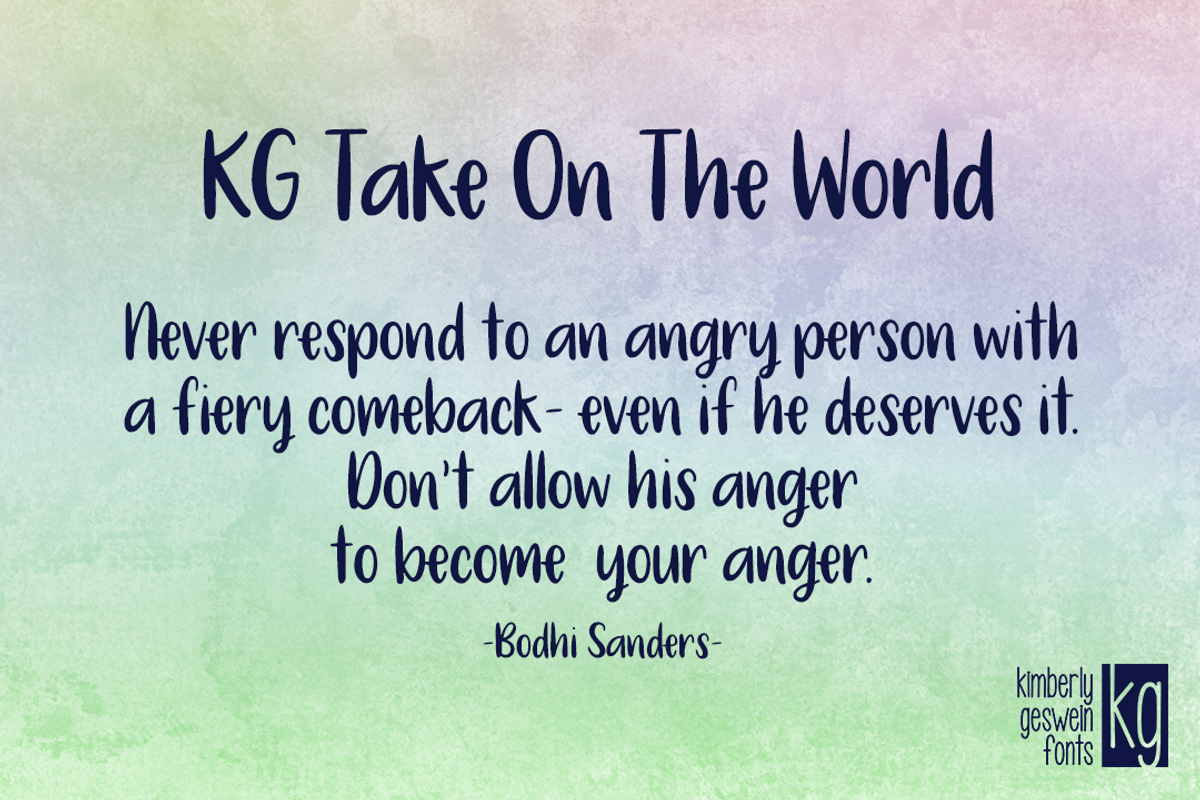 KG Take On The World, a Font by Kimberly Geswein Fonts (Photo 3 of 3)