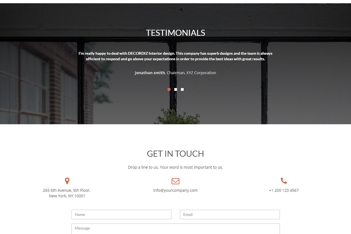 Decordiz - Interior Design Template, a Bootstrap Template by DotThemes (Photo 4 of 6)