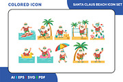 Summer Santa Claus Icon Pack, a Duotone Icon by Fontmine Studio (Thumbnail 1 of 3)