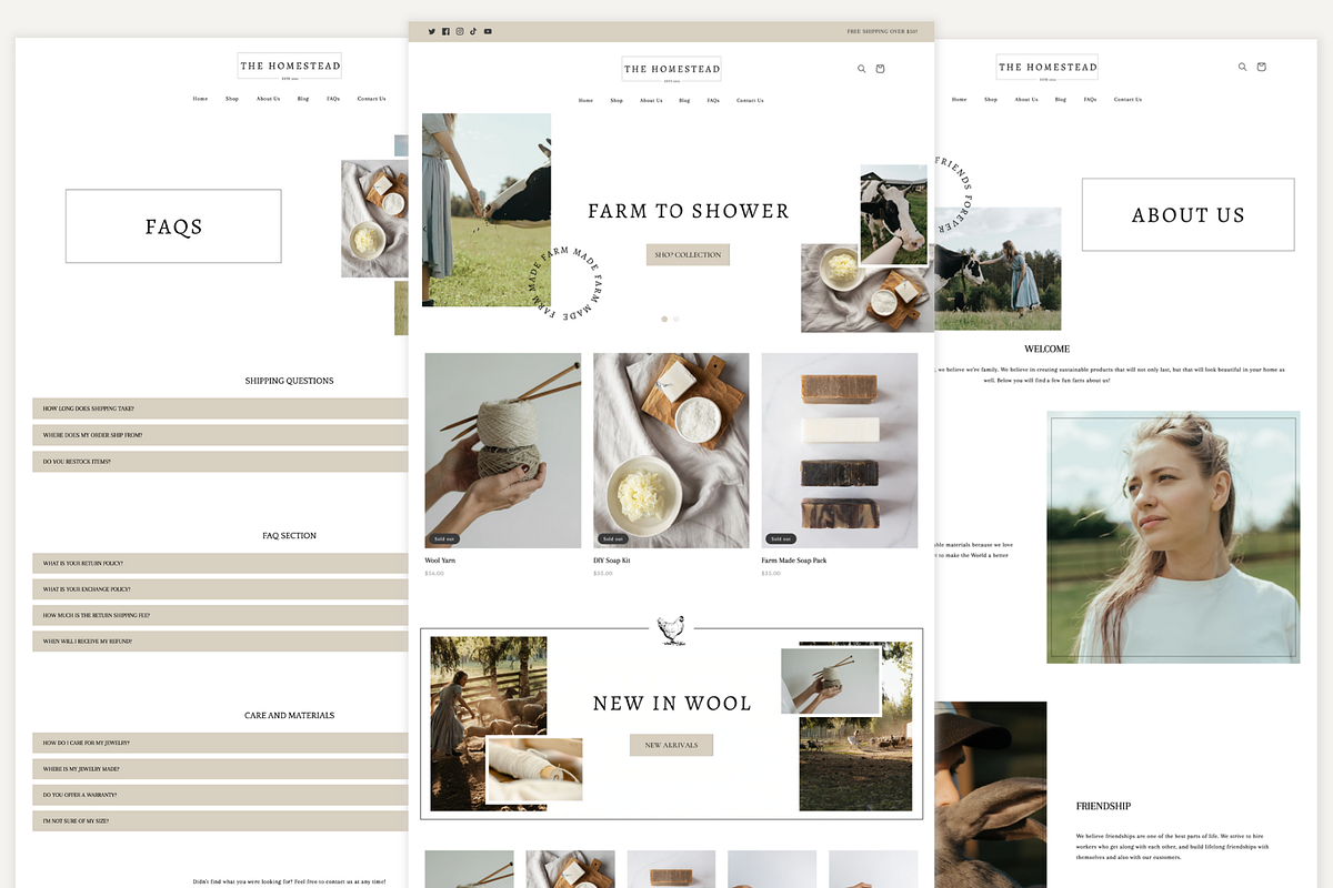 Shopify Theme | The Homestead, a Templates & Theme by Easy Website Themes (Photo 2 of 6)