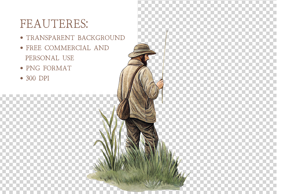 Fathers Day Fishing Graphics Set, an Illustration by MockupWizard (Photo 4 of 5)