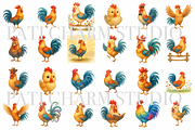 27 Rooster Clipart, an Animal Illustration by Pati Charm Studio (Thumbnail 2 of 8)
