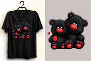 Whimsical Valentine Teddy Bear Clipa, an Illustration by SVGArt (Thumbnail 5 of 8)