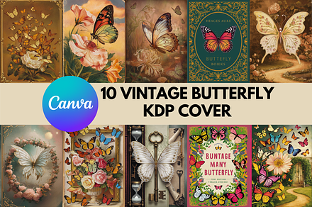 10 Vintage Butterfly