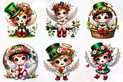 St. Patrick's Day Cute Angel Clipart, an Illustration by RobertsArt (Thumbnail 2 of 7)