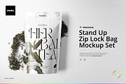 Stand Up Ziplock Bag Mockup Set, a Packaging Mockup by creatsy5 (Thumbnail 1 of 14)