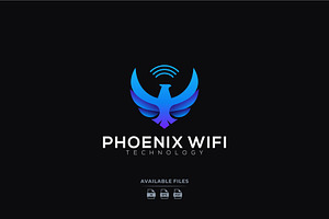 Phoenix Wifi Logo Gradient Modern