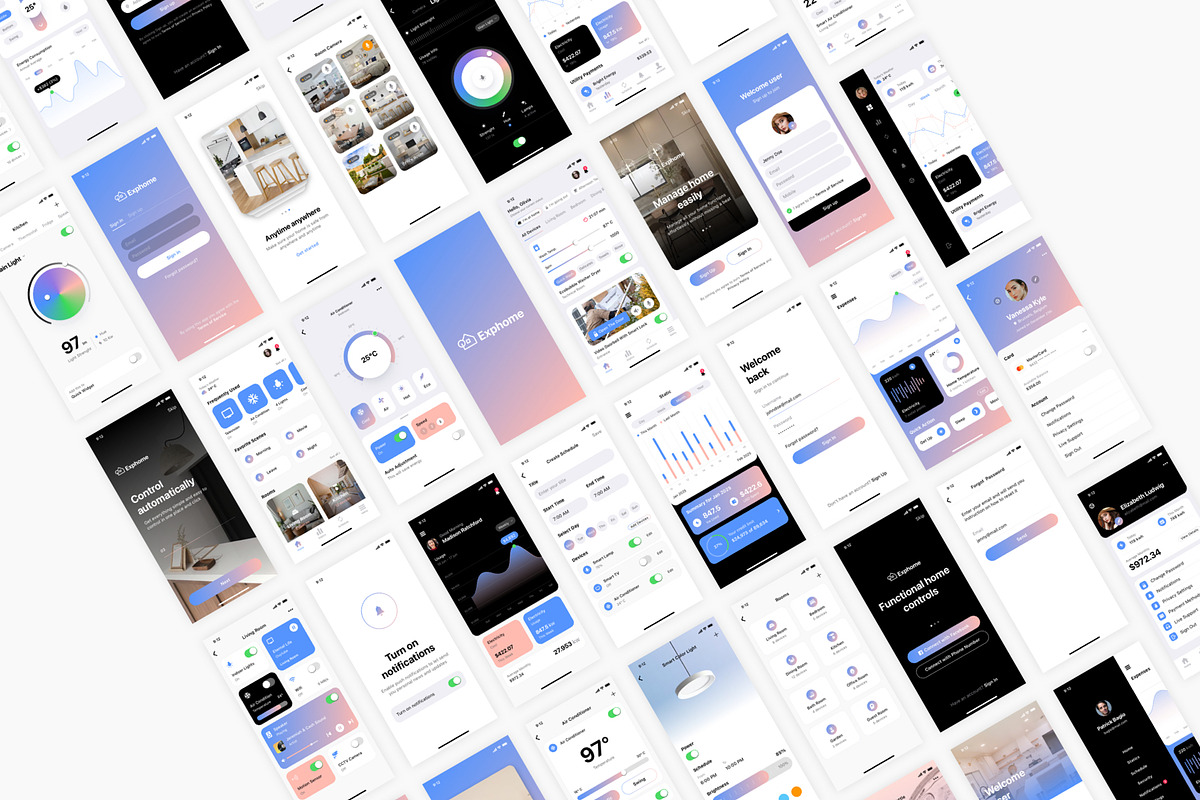 Smart Home Mobile UI Kit, an UI Kit Template by flr.24 (Photo 2 of 2)