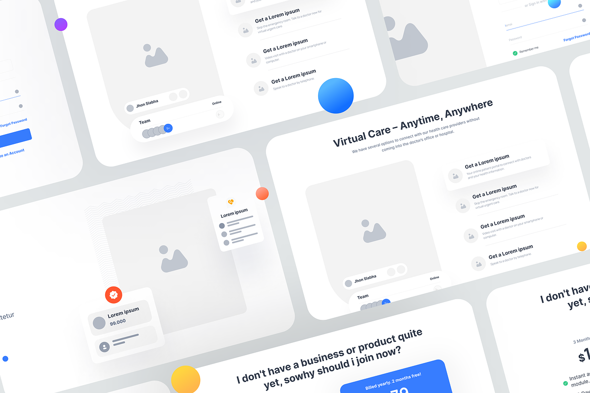 Filllo Web Wireframe UI Kit, an UI Kit Template by floxui (Photo 5 of 6)