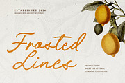 Frosted Lines - Rough Bold Script, a Script Font by Bale Type (Thumbnail 1 of 9)