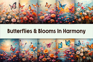 Butterflies & Blooms In Harmony