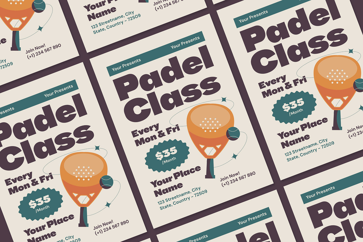 Padel Class - Flyer, a Brochure Template by Izdihaar_Studio (Photo 3 of 3)