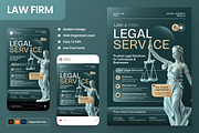 Law Firm and Legal Service Flyer Set, a Flyer Template by Annora Studio (Thumbnail 1 of 6)