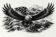 Patriotic Eagle Flag Graphics, a Seasonal Illustration by DENIDigitalArtSudio (Thumbnail 2 of 9)