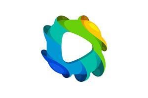 Colorful Play Media Icon Logo, a Branding & Logo Template by Buqancreative