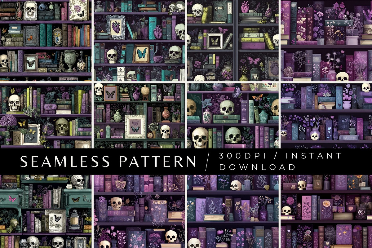 12 Velvet Archive Seamless Patterns, a Pattern Graphic by Inknfolly (Photo 1 of 7)