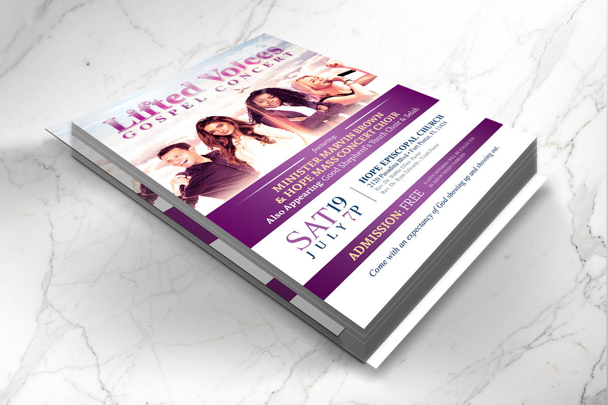Gospel Concert Flyer Photoshop, a Flyer Template by Godserv Designs (Photo 4 of 10)