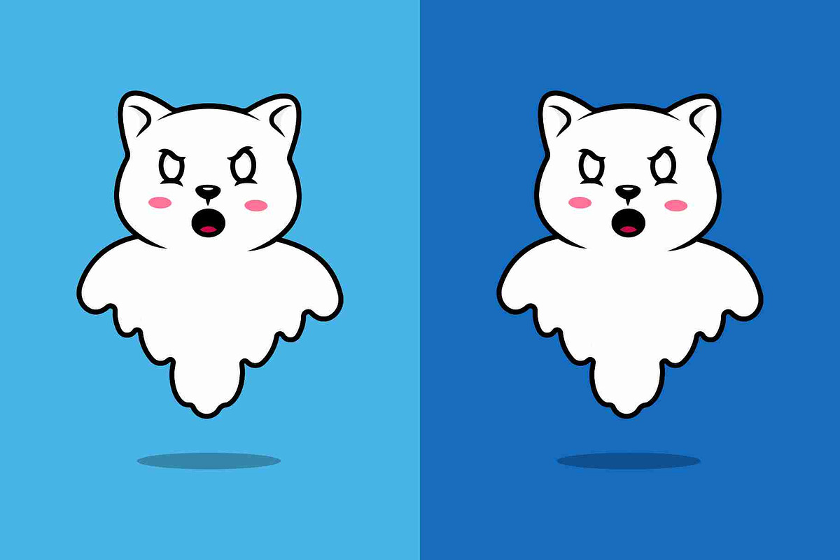 Cute Ghost Cat Floating Cartoon, an Animal Illustration by Artstorystudio (Photo 2 of 3)