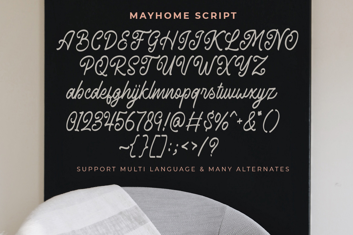 Mayhome Script, a Handwritten Font by Letterhend Studio (Photo 9 of 9)